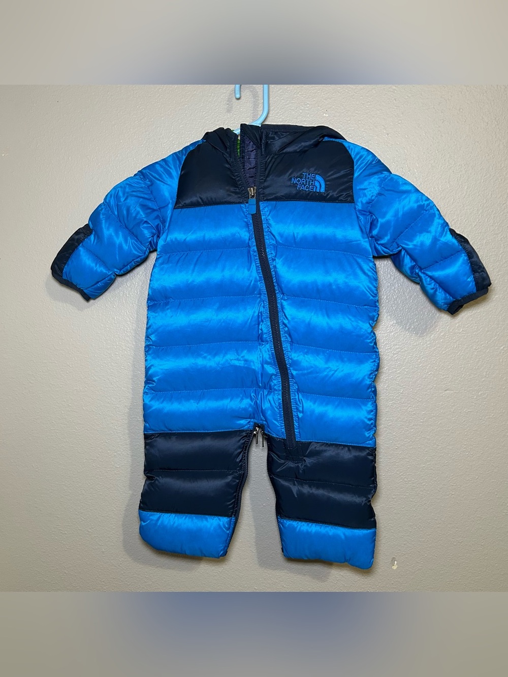 The North Face Blue 550 Goose Down Infant Snow Suit Baby Boy’s Size 3-6 Months